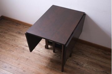 中古　民芸家具　スタイリッシュな佇まいが魅力のバタフライテーブル(ダイニングテーブル、食卓)