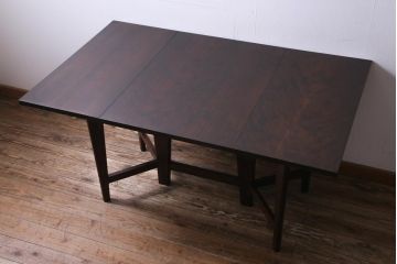 中古　民芸家具　スタイリッシュな佇まいが魅力のバタフライテーブル(ダイニングテーブル、食卓)