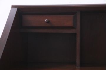 中古　松本民芸家具　H型　ボールフットが特徴的なライティングビューロー(ワークデスク、在宅ワーク、在宅用、チェスト)