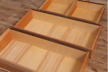 中古　松本民芸家具　H型　ボールフットが特徴的なライティングビューロー(ワークデスク、在宅ワーク、在宅用、チェスト)