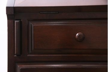 中古　松本民芸家具　H型　ボールフットが特徴的なライティングビューロー(ワークデスク、在宅ワーク、在宅用、チェスト)