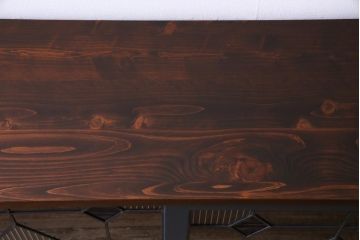 ラフジュ工房オリジナル　古建具リメイク　モールガラス　ステンドグラスがノスタルジックな雰囲気漂う戸棚(収納棚、サイドボード)