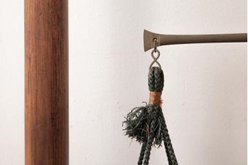 アンティーク雑貨　古民具・骨董　江戸期　両替商天秤ばかり・後藤分銅14個付(計り、針口天秤、両替天秤)