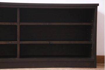 ラフジュ工房オリジナル　リメイク　アンティークの古い建具が味わい深いローボード(ガラス戸棚、収納棚)