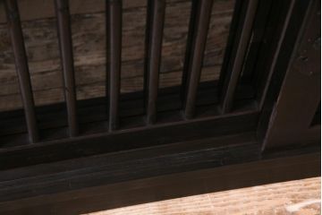 ラフジュ工房オリジナル　リメイク　アンティークの古い建具が味わい深いローボード(ガラス戸棚、収納棚)