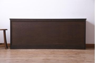 ラフジュ工房オリジナル　リメイク　アンティークの古い建具が味わい深いローボード(ガラス戸棚、収納棚)
