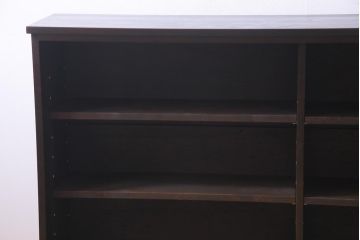 ラフジュ工房オリジナル　建具欅材　アンティークの古い建具を使ったリメイクサイドボード(ガラス戸棚、収納棚)