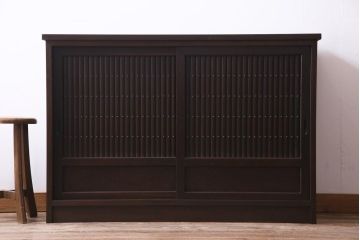 ラフジュ工房オリジナル　箪笥の引き戸を利用した和モダンなサイドボード(戸棚、収納棚)