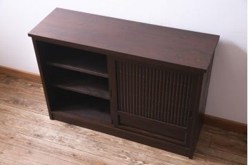 ラフジュ工房オリジナル　箪笥の引き戸を利用した和モダンなサイドボード(戸棚、収納棚)