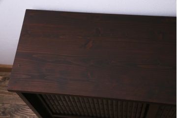 ラフジュ工房オリジナル　箪笥の引き戸を利用した和モダンなサイドボード(戸棚、収納棚)