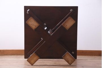 中古　松本民芸家具　特注品　2人掛け用ダイニングテーブル(食卓)(1)