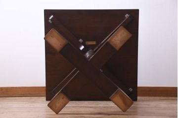 中古　松本民芸家具　特注品　2人掛け用ダイニングテーブル(食卓)(2)