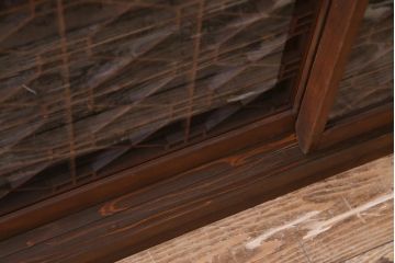 ラフジュ工房オリジナル　古建具リメイク　組子が和モダンな雰囲気醸し出すローボード(、テレビ台、テレビボード、収納棚、戸棚)