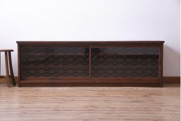 ラフジュ工房オリジナル　古建具リメイク　組子が和モダンな雰囲気醸し出すローボード(、テレビ台、テレビボード、収納棚、戸棚)