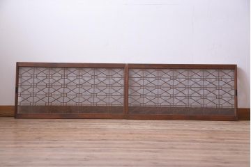 ラフジュ工房オリジナル　古建具リメイク　組子が和モダンな雰囲気醸し出すローボード(、テレビ台、テレビボード、収納棚、戸棚)