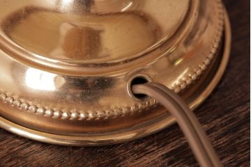 フランスビンテージ　フリンジ飾りがおしゃれなスタンドライト(テーブルランプ)