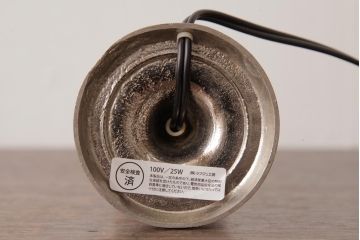 フランスビンテージ　プリーツシェードが可愛らしいテーブルランプ(卓上ランプ、デスクスタンド)