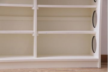 ラフジュ工房オリジナル　古建具リメイク　ノスタルジックなステンドグラス入り戸棚(収納棚、サイドボード、キャビネット)