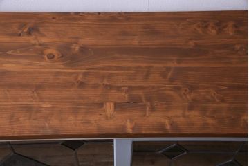 ラフジュ工房オリジナル　古建具リメイク　ステンドグラスがおしゃれな戸棚(収納棚、サイドボード)