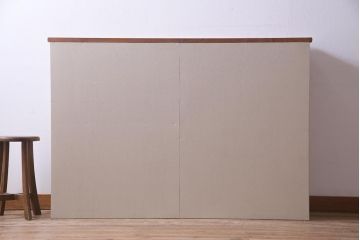 ラフジュ工房オリジナル　古建具リメイク　ステンドグラスがおしゃれな戸棚(収納棚、サイドボード)