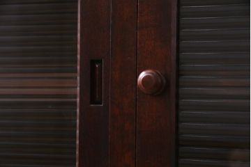 リメイク家具　松本民芸　シックな佇まいが魅力的な脚付きローボード(テレビボード、リビングボード)