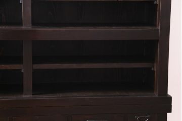 アンティーク家具　和製アンティーク　明治期　深い色味や風合いが味わい深い五尺水屋箪笥(時代箪笥、重ね箪笥、収納棚)