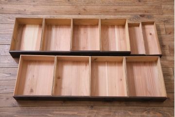 アンティーク家具　和製アンティーク　明治期　深い色味や風合いが味わい深い五尺水屋箪笥(時代箪笥、重ね箪笥、収納棚)