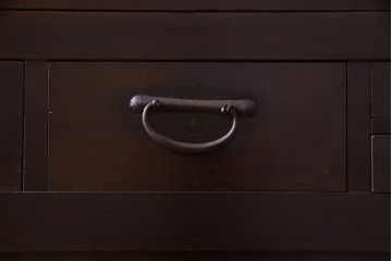 アンティーク家具　和製アンティーク　明治期　深い色味や風合いが味わい深い五尺水屋箪笥(時代箪笥、重ね箪笥、収納棚)