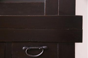 アンティーク家具　和製アンティーク　明治期　深い色味や風合いが味わい深い五尺水屋箪笥(時代箪笥、重ね箪笥、収納棚)