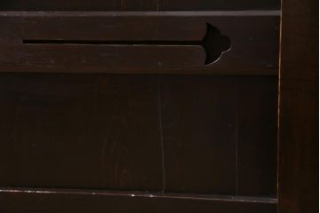 アンティーク家具　和製アンティーク　明治期　深い色味や風合いが味わい深い五尺水屋箪笥(時代箪笥、重ね箪笥、収納棚)