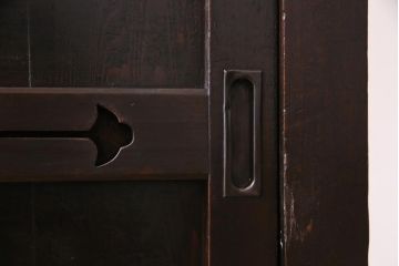 アンティーク家具　和製アンティーク　明治期　深い色味や風合いが味わい深い五尺水屋箪笥(時代箪笥、重ね箪笥、収納棚)