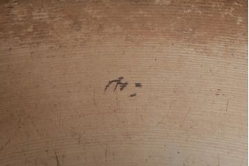 アンティーク雑貨　昭和中期　鶴・梅　和の風情感じる図柄の瀬戸火鉢(手あぶり)