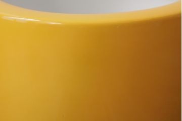 アンティーク雑貨　オールドノリタケ(日陶・則武)　黄色地　無紋様で取り入れやすい火鉢(手あぶり、鉢カバー)(1)