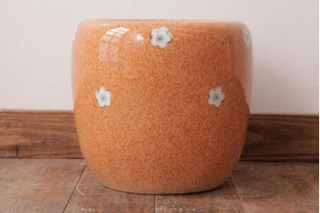 アンティーク雑貨　昭和期　優しげな雰囲気が可愛らしい瀬戸火鉢(手あぶり、鉢カバー)