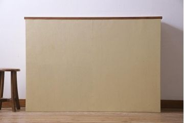 ラフジュ工房オリジナル　古建具リメイク　ステンドグラスがおしゃれな戸棚(収納棚、サイドボード)(1)