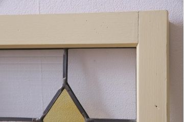 ラフジュ工房オリジナル　古建具リメイク　ステンドグラスがおしゃれな戸棚(収納棚、サイドボード)(1)