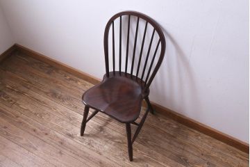 中古　松本民芸家具　ビンテージ　飽きのこないデザインが魅力の#72型・リーチチェア(ダイニングチェア、椅子)