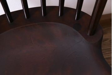 中古　松本民芸家具　ビンテージ　飽きのこないデザインが魅力の#72型・リーチチェア(ダイニングチェア、椅子)