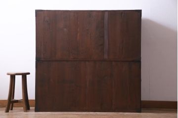 アンティーク家具　古民具　明治期　前面桐材　ローボードとしても使える風格のある佇まいの佐渡箪笥(八幡箪笥、桐箪笥、桐たんす)