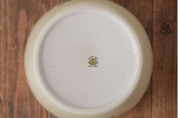 アンティーク雑貨　オールドノリタケ(日陶・則武)　牡丹の図柄が可憐な印象与える火鉢(手あぶり、鉢カバー)