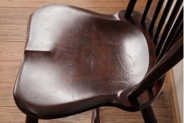 中古　松本民芸家具　ビンテージ　飽きのこないデザインが魅力の#72型・リーチチェア(ダイニングチェア、椅子)(1)