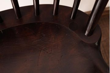 中古　松本民芸家具　ビンテージ　飽きのこないデザインが魅力の#72型・リーチチェア(ダイニングチェア、椅子)(2)