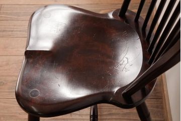 中古　松本民芸家具　ビンテージ　飽きのこないデザインが魅力の#72型・リーチチェア(ダイニングチェア、椅子)(2)
