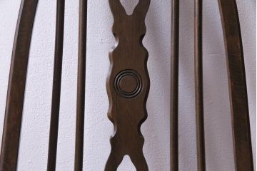 ヴィンテージ家具　イギリスビンテージ　ニレ材・バーチ材　ほっと落ち着く印象与えるチェア(ダイニングチェア)