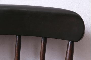 アンティーク家具　イギリスアンティーク　ニレ材とビーチ材を使った温かみのあるチェア(ダイニングチェア、板座チェア)