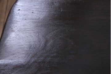 アンティーク家具　イギリスアンティーク　ニレ材とビーチ材を使った温かみのあるチェア(ダイニングチェア、板座チェア)