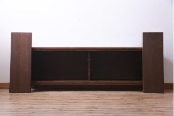 ラフジュ工房オリジナル　古建具リメイク　組子が和モダンな雰囲気醸し出すローボード(テレビ台、テレビボード、収納棚、戸棚)(1)