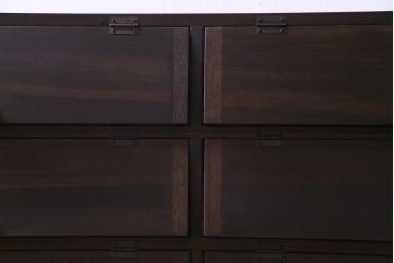 ラフジュ工房オリジナル　リメイク家具　パタパタ扉が使い勝手の良い収納棚(リビングボード、戸棚、下駄箱)