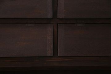 ラフジュ工房オリジナル　古材リメイク　脚付き　パタパタ扉が使い勝手の良い収納棚(リビングボード、戸棚、下駄箱)