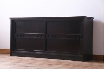 ラフジュ工房オリジナル　古建具リメイク　レトロな雰囲気がお洒落な収納棚(戸棚、リビングボード)